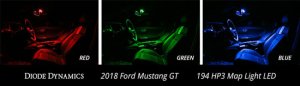 Ford Mustang Interior LED Light Kit - Diode Dynamics - Stage 2 - Red - `18-`19